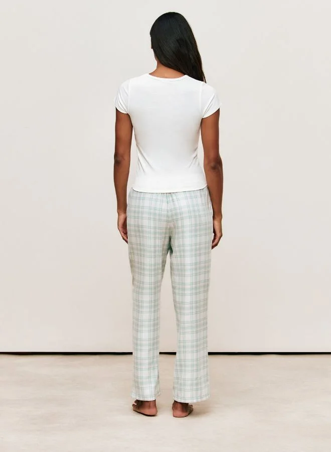 UNDIZ blue Striped flannel trousers for Women | Best Price UAE